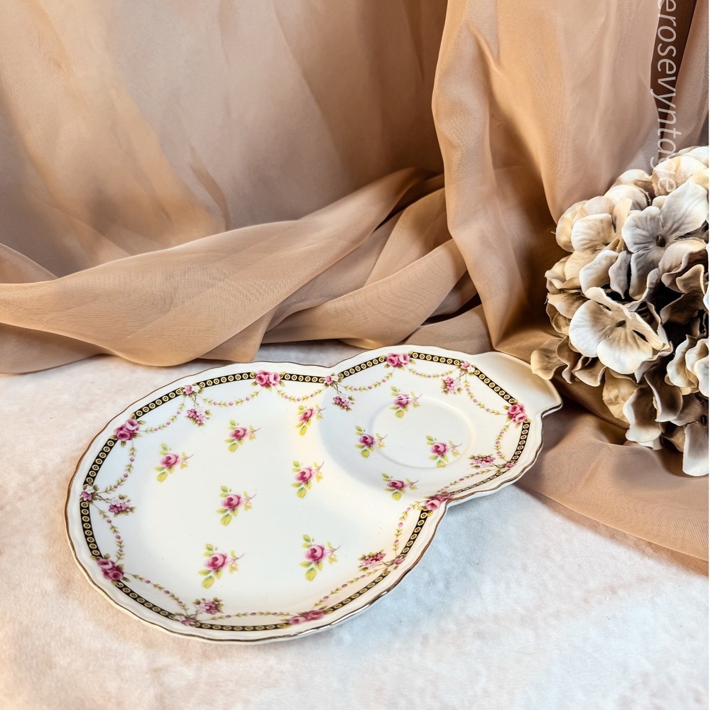 Floral Porcelain Snack Plate‎